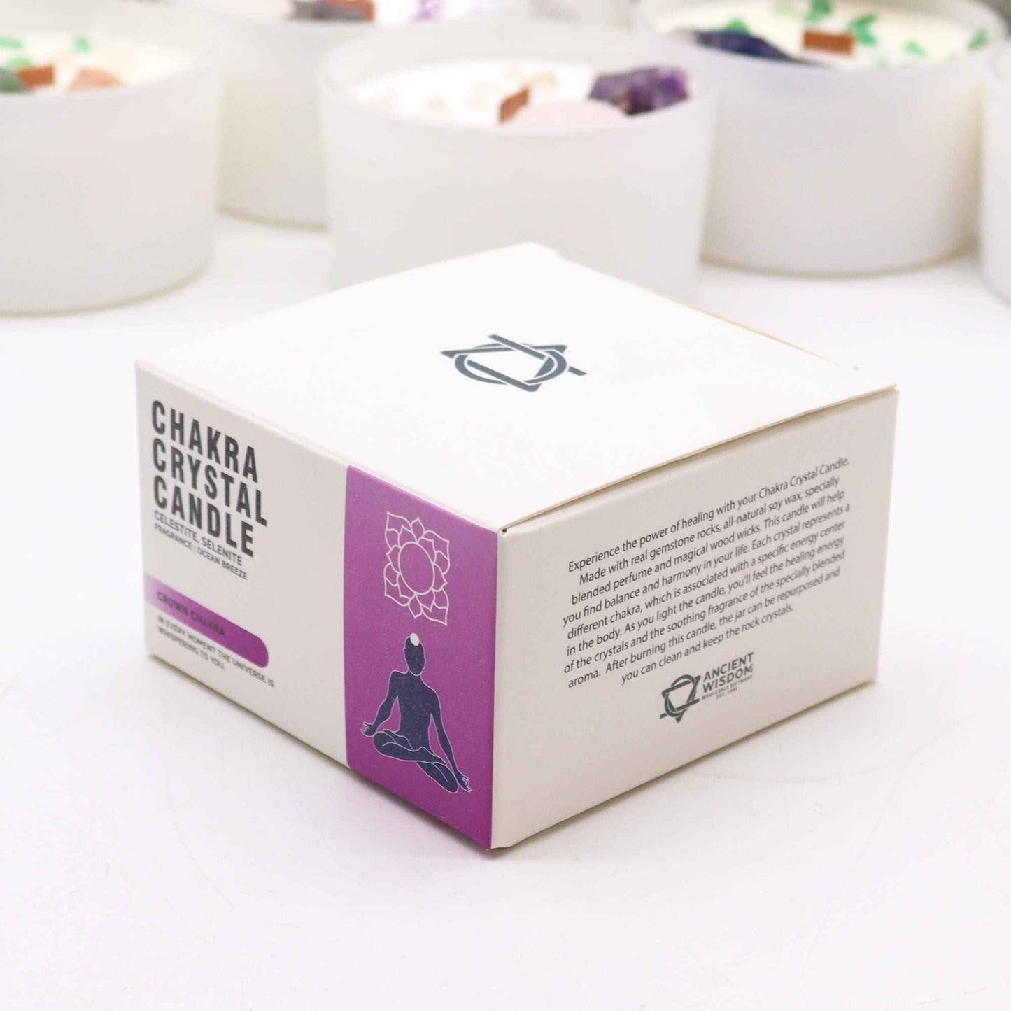 Chakra Crystal Candle - Crown Chakra