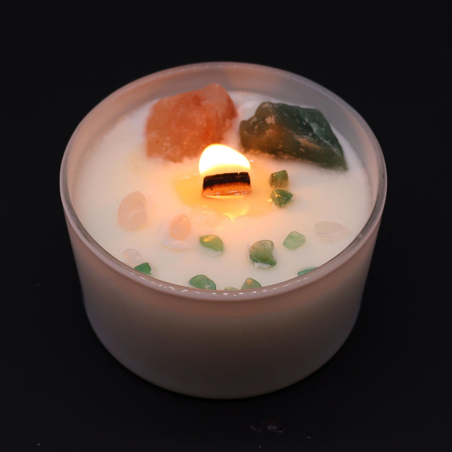 Chakra Crystal Candles - Heart Chakra.