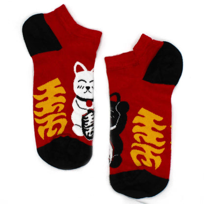 Hop Hare Bamboo Socks Low - Lucky Cat - SOCKI.IE
