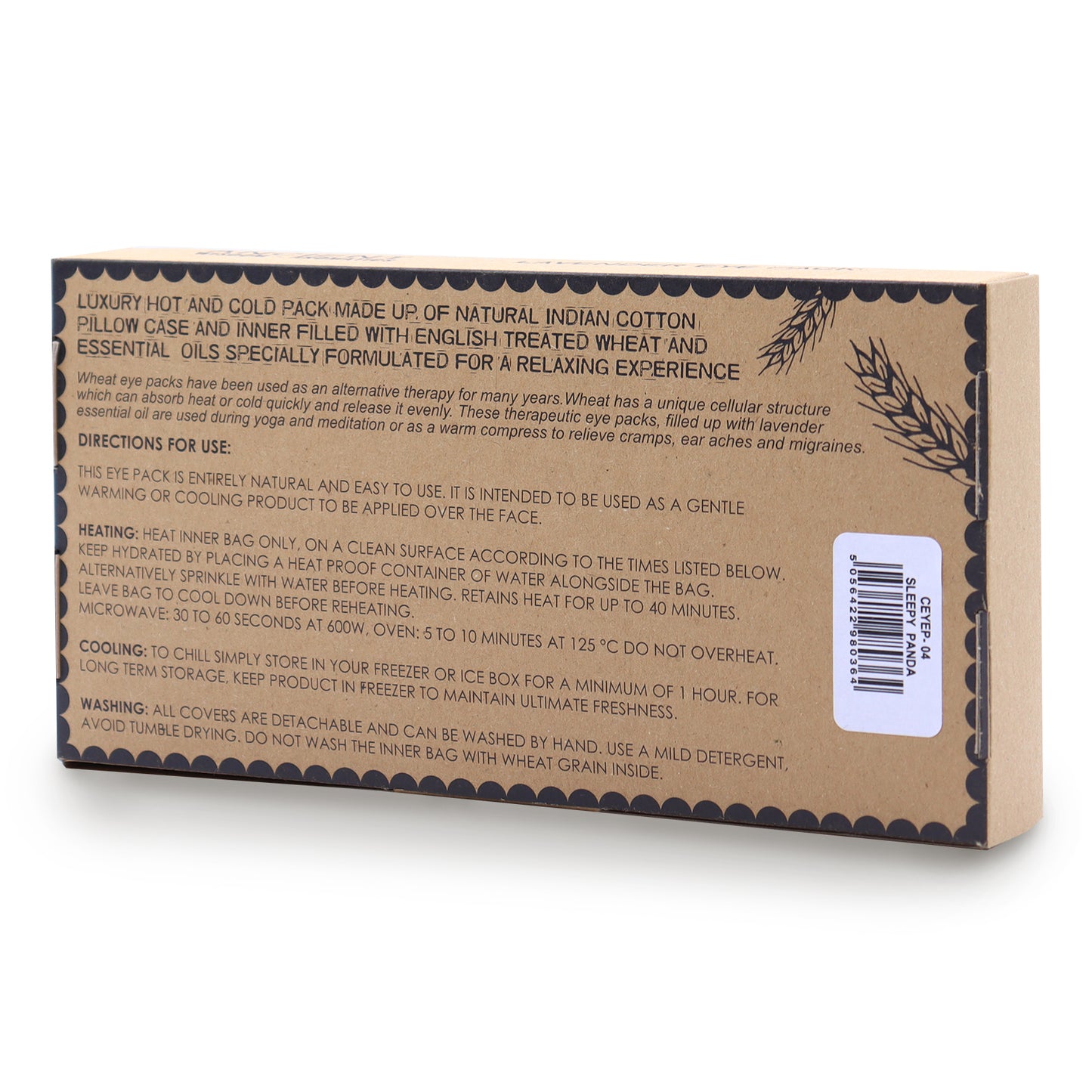 Lavender Eye Pillow -  Natural Cotton Gift Box | Sleepy Panda