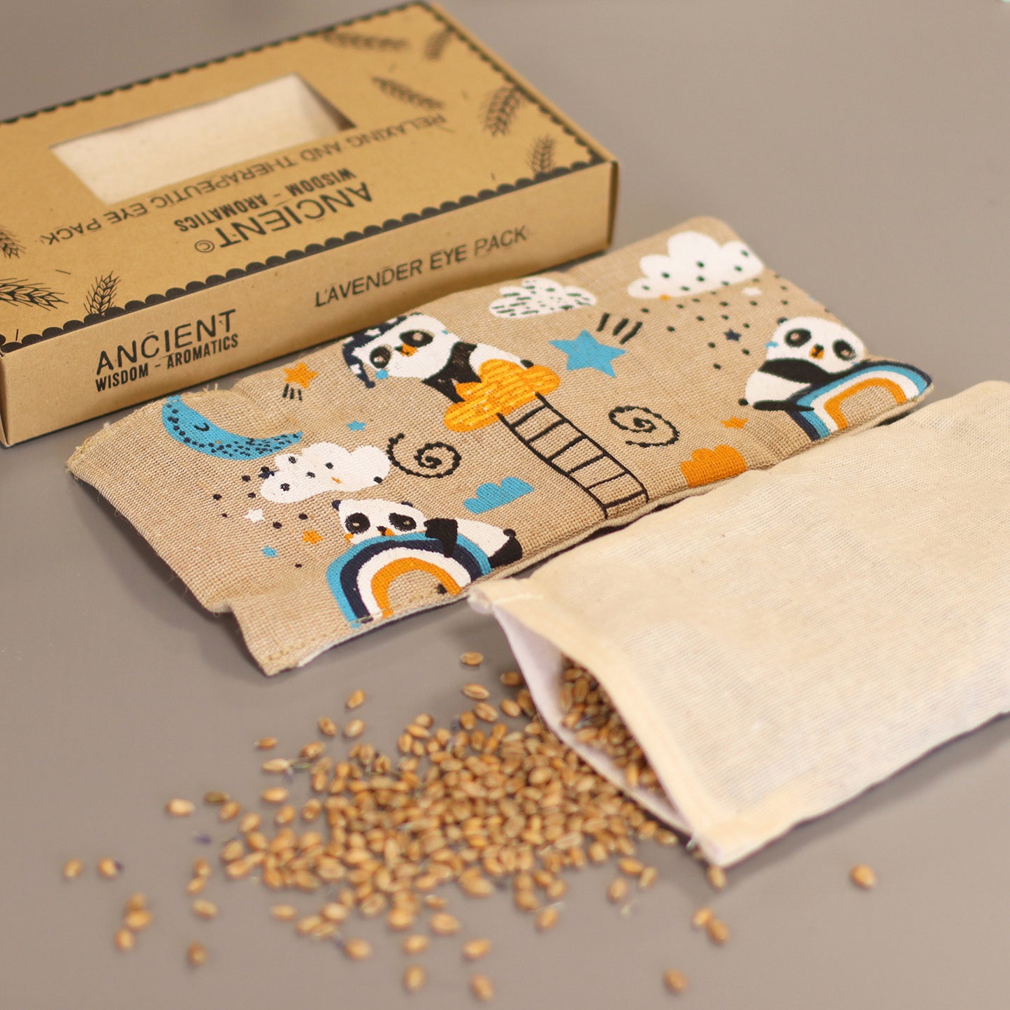 Lavender Eye Pillow -  Natural Cotton Gift Box | Sleepy Panda