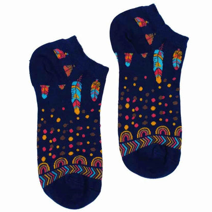 Hop Hare Bamboo Socks Low - Indian Feathers