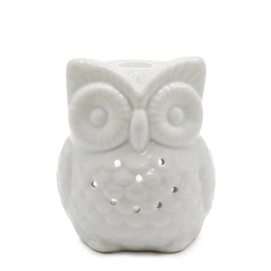 Classic White Oil Burner – Tall Owl