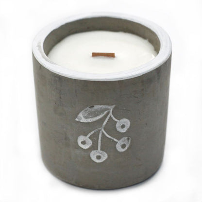 Concrete Wood Wick Candle - Berries - Juniper & Sweet Gin - image 3 - Socki.ie