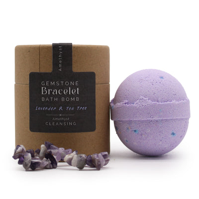 Amethyst Gem Bracelet Bath Bomb.