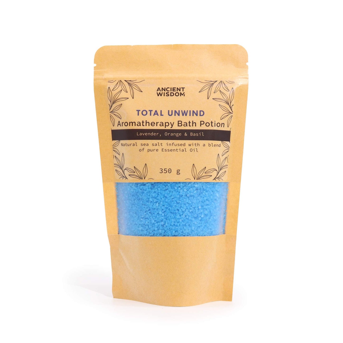 Aromatherapy Bath Potion in Kraft Bag 350g - Total Unwind.