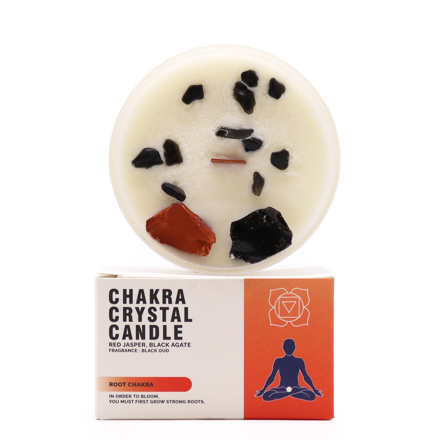 Chakra Crystal Candles - Root Chakra.