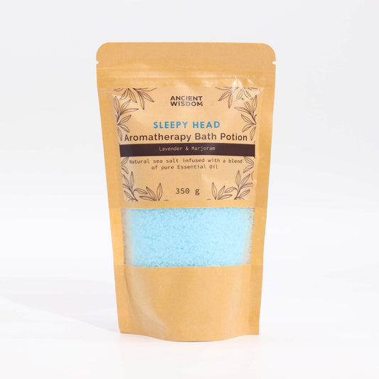 Aromatherapy Bath Potion in Kraft Bag 350g - Sleepy Head.