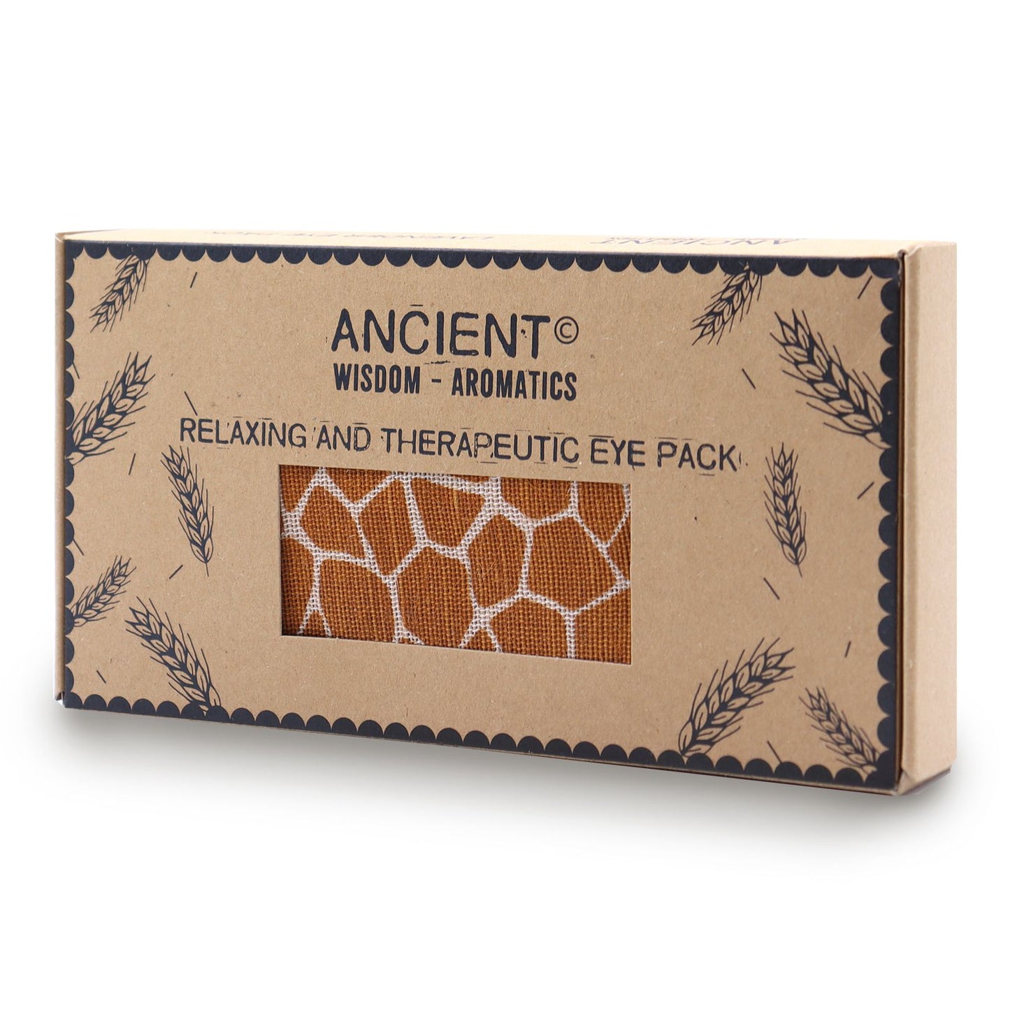 Lavender Natural Cotton and Juco Eye Pillow in Gift Box - Madagascar Giraffe.