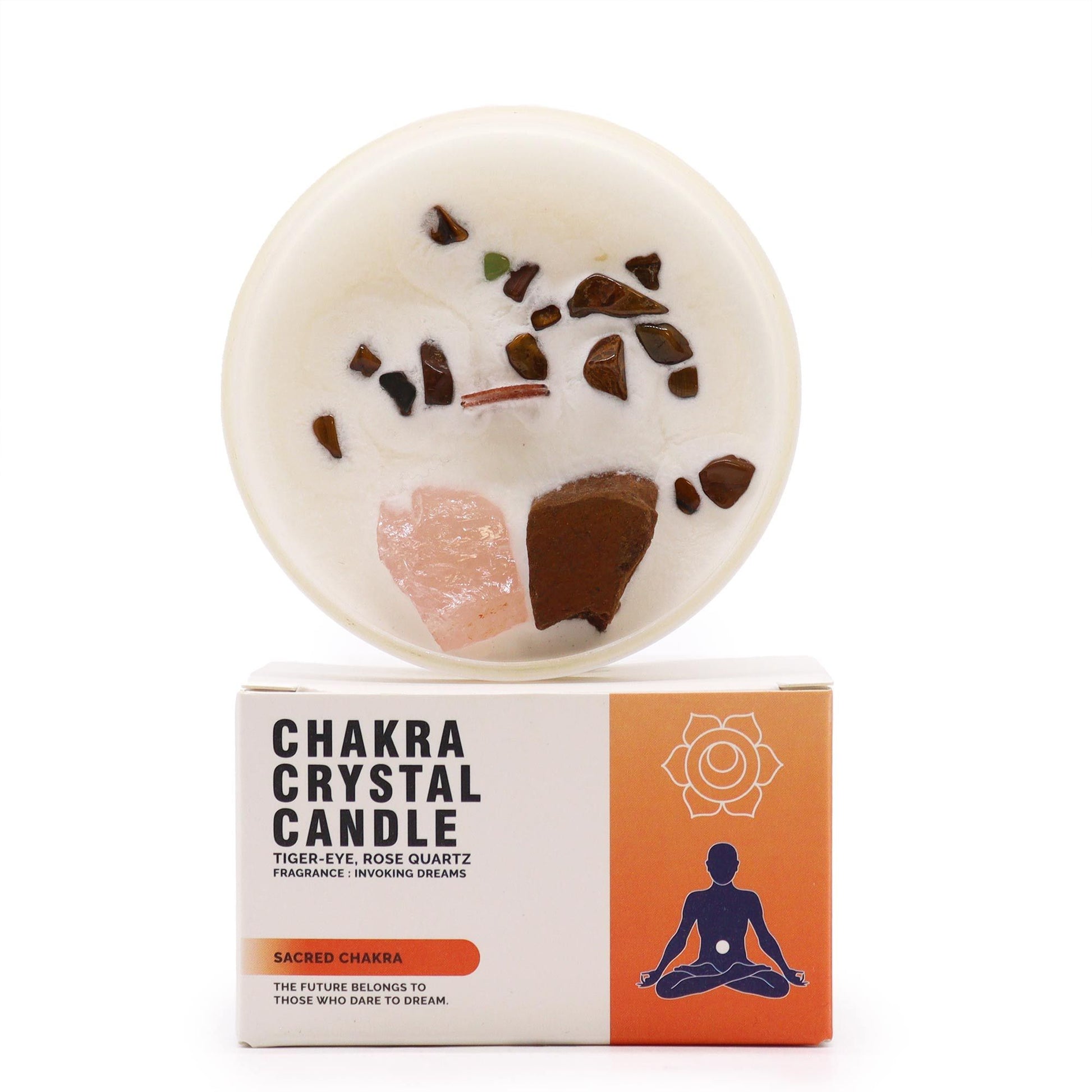 Chakra Crystal Candles - Sacred Chakra.