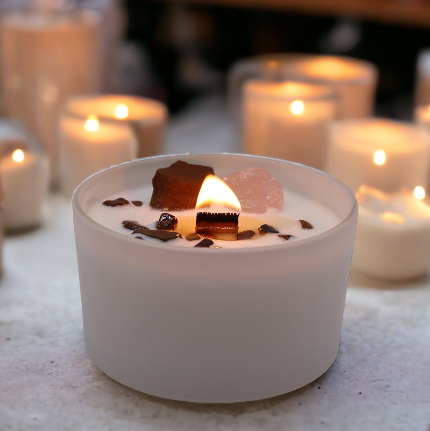 Chakra Crystal Candles - Sacred Chakra.