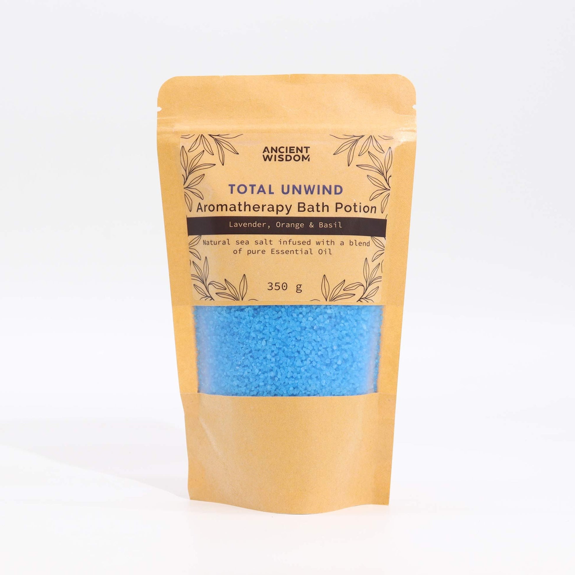 Aromatherapy Bath Potion in Kraft Bag 350g - Total Unwind.