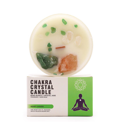 Chakra Crystal Candles - Heart Chakra.