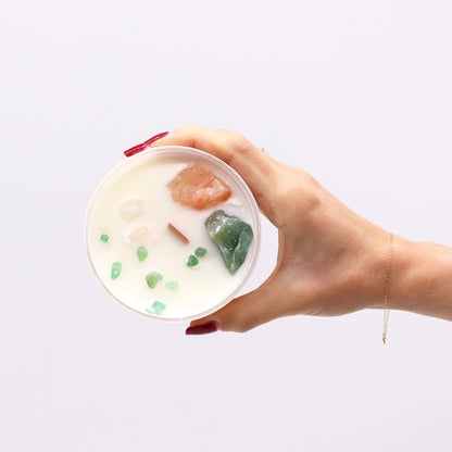 Chakra Crystal Candles - Heart Chakra.