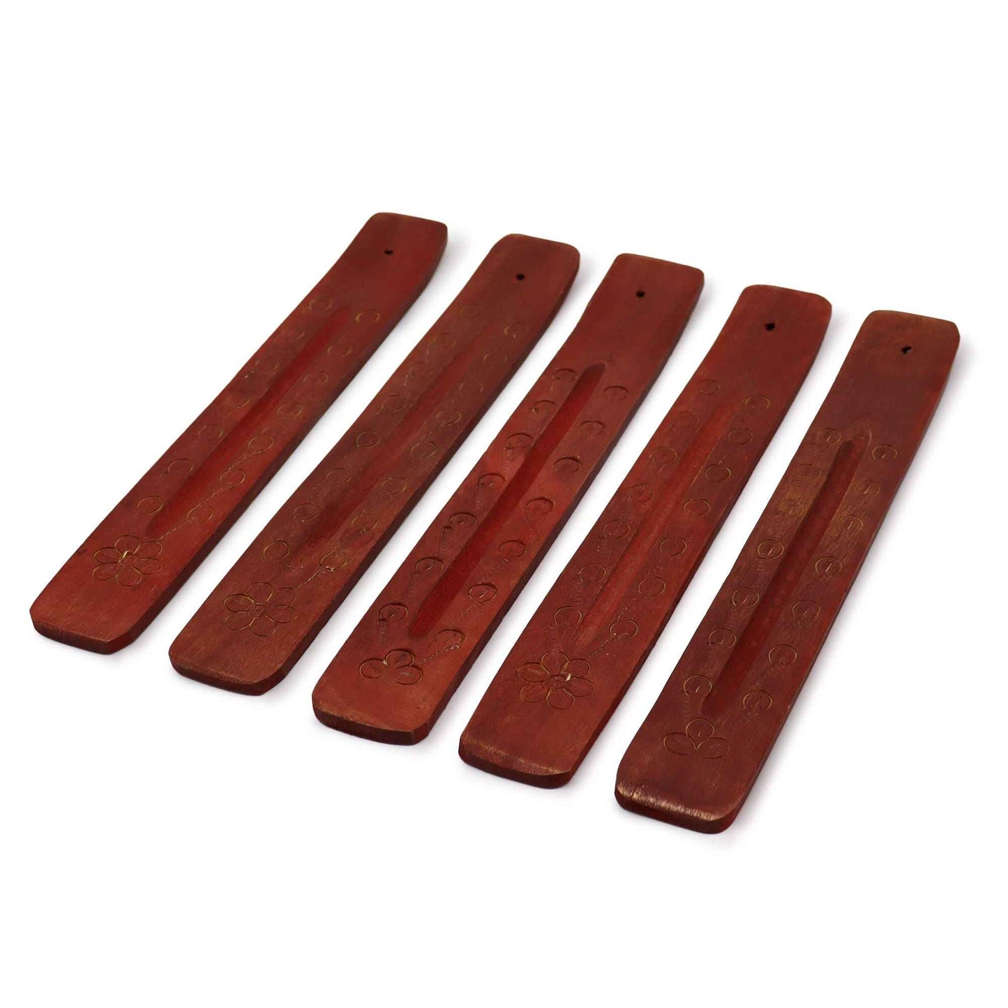 Carved Mango Wood Ash Catcher 10"