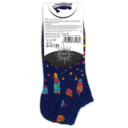 Hop Hare Bamboo Socks Low - Indian Feathers