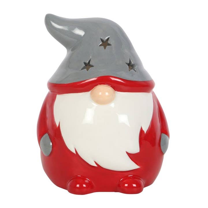 Red and Grey Christmas Gonk Tealight Holder