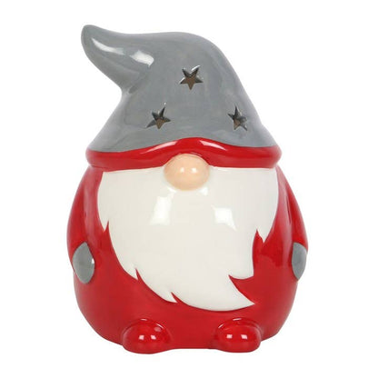 Red and Grey Christmas Gonk Tealight Holder