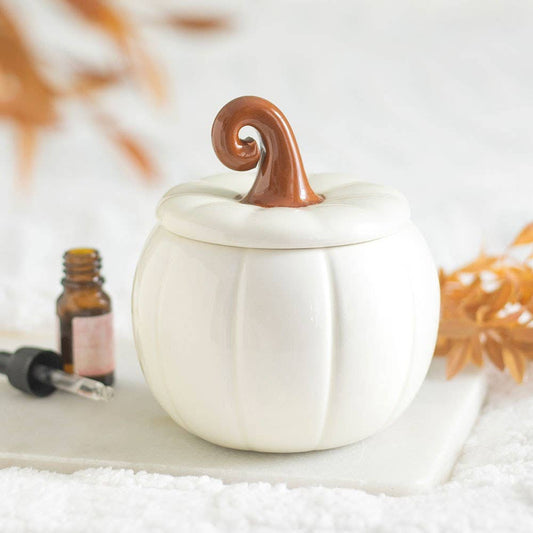 White Curly Pumpkin Autumn Oil Burner