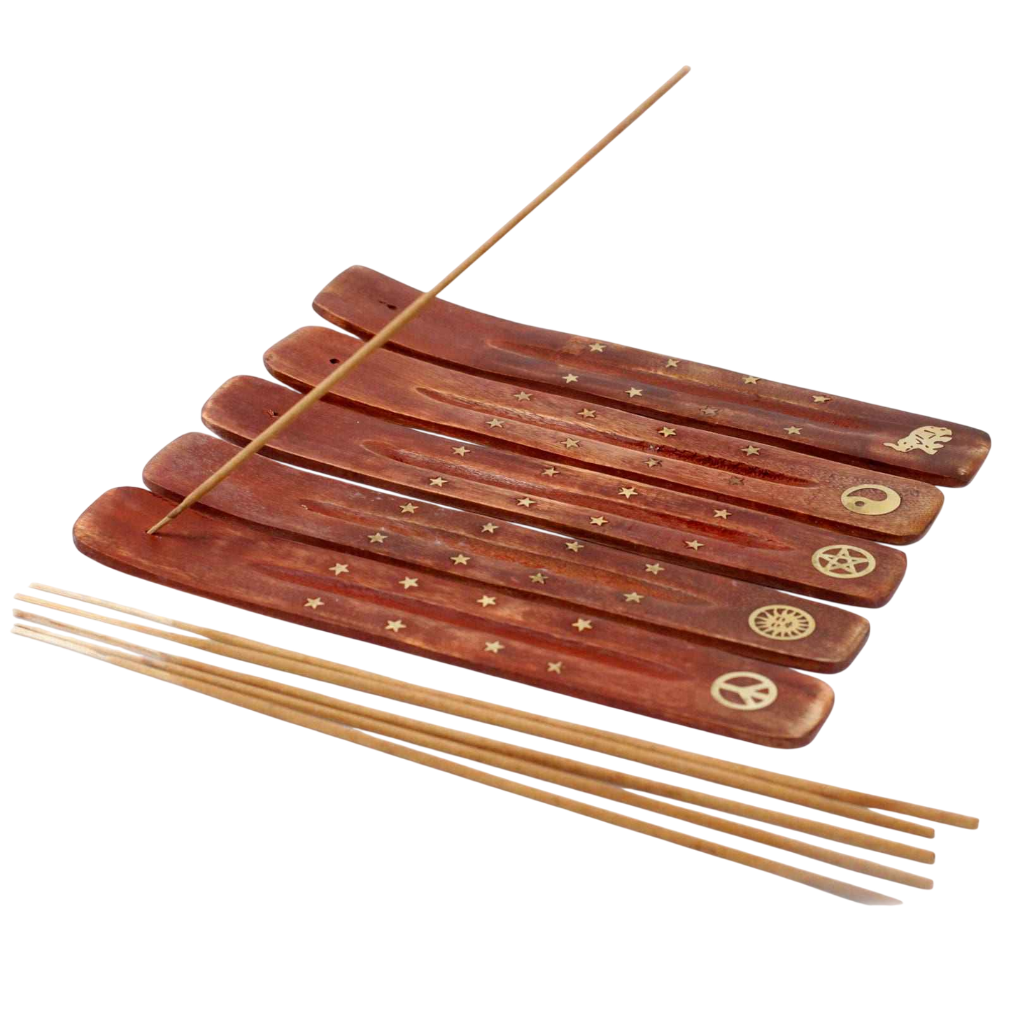 Brass Inlaid Ash Catcher - Mango Wood