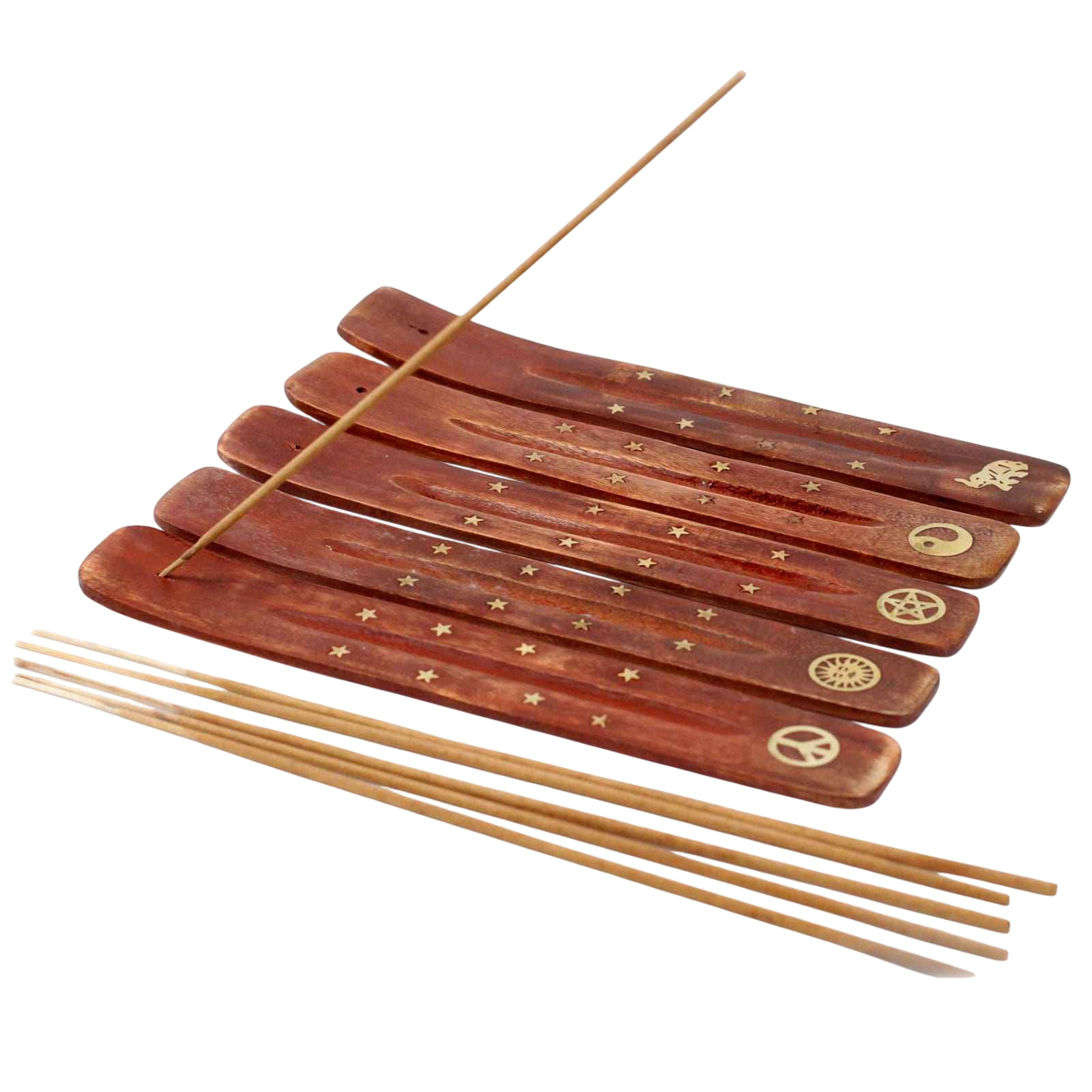 Brass Inlaid Ash Catcher - Mango Wood