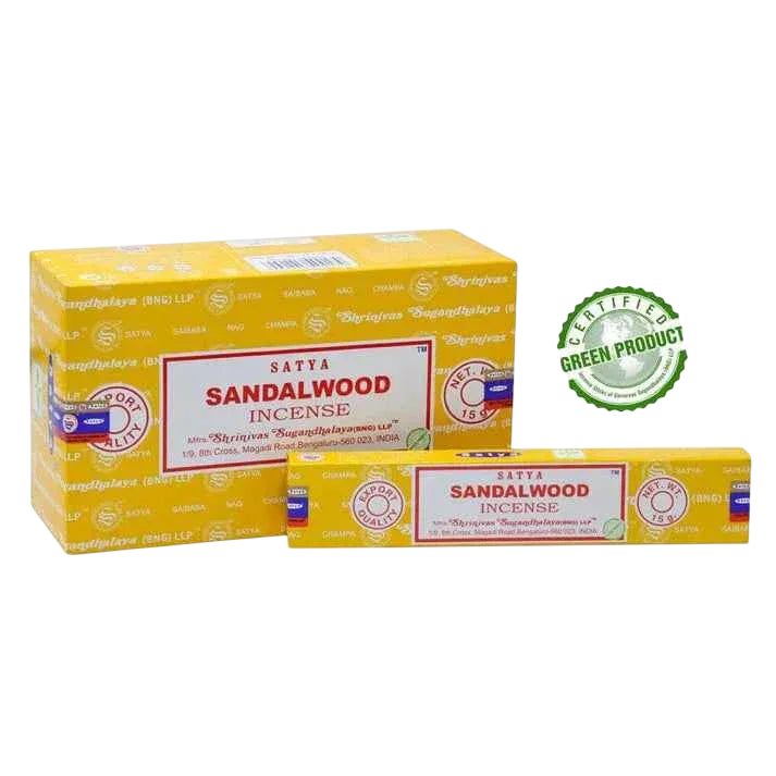 Sandalwood - Satya Incense Sticks 15g - Socki.ie