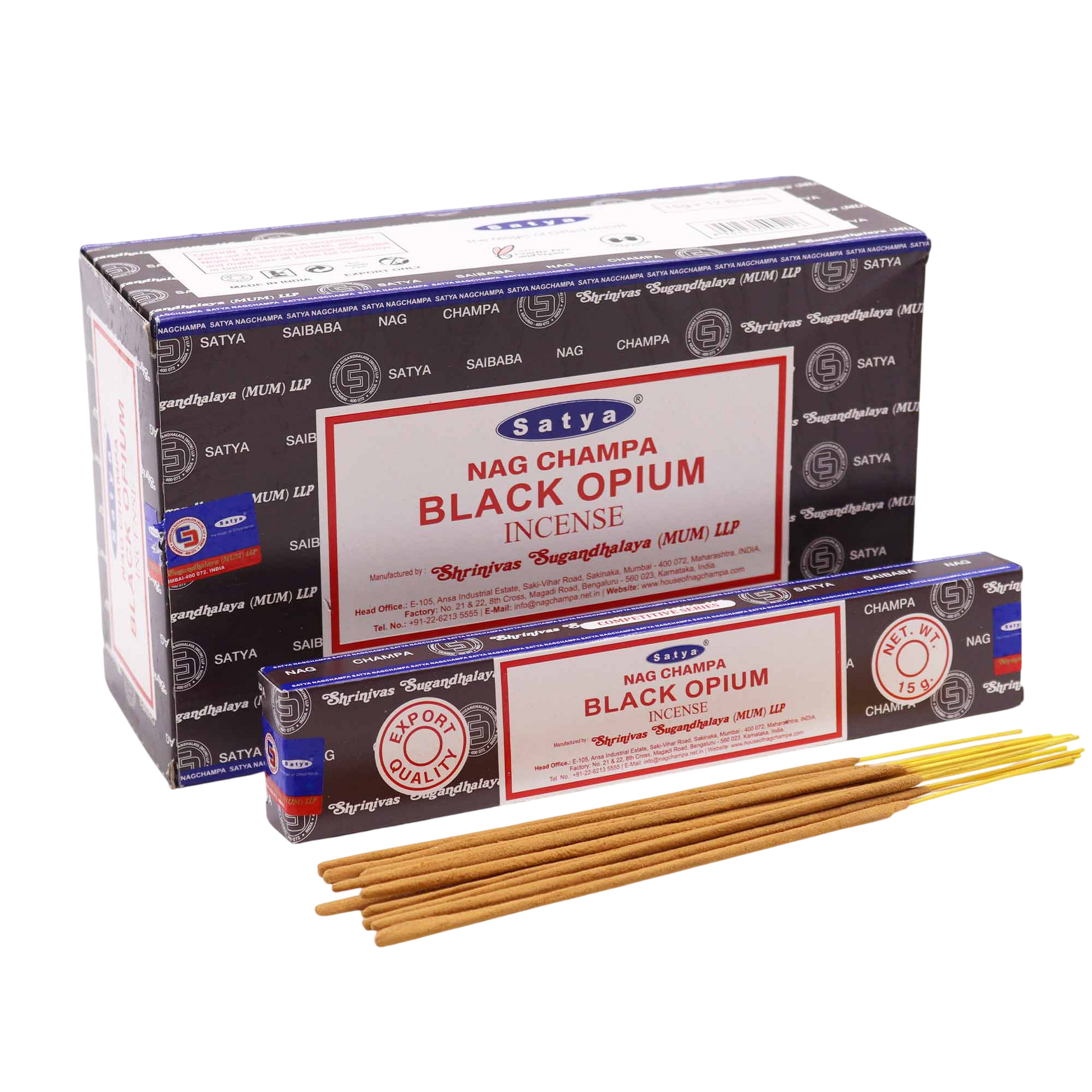 Black Opium - Satya Incense Sticks 15g - Socki.ie