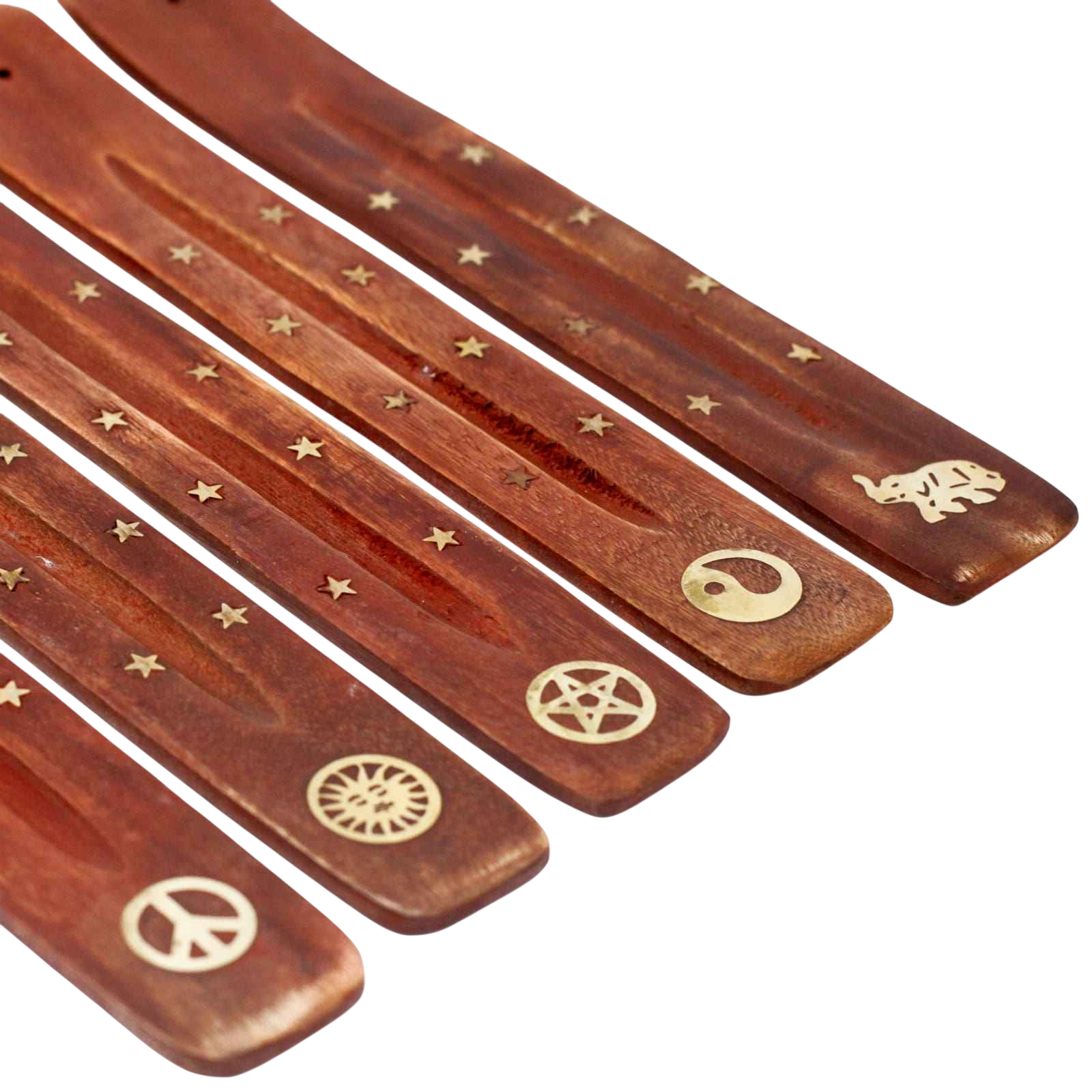Brass Inlaid Ash Catcher - Mango Wood