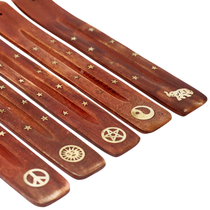 Brass Inlaid Ash Catcher - Mango Wood
