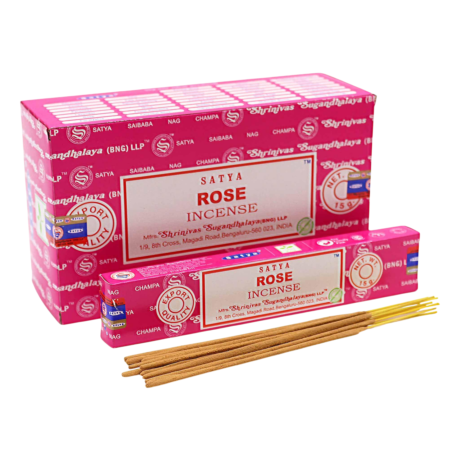 Rose - Satya Incense Sticks 15g - Socki.ie