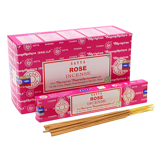 Rose - Satya Incense Sticks 15g - Socki.ie
